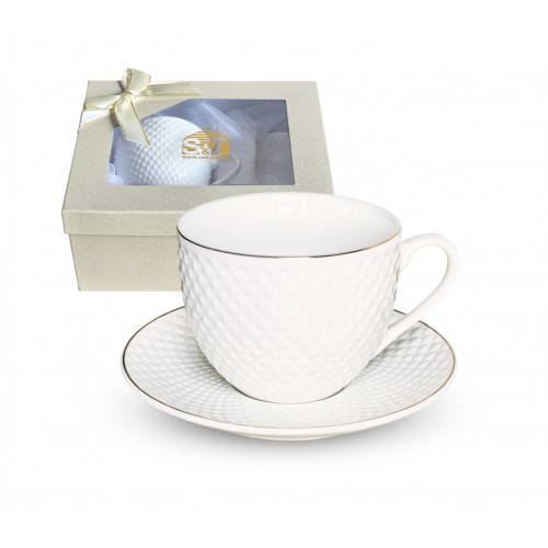 Чашка керам. 260мл "Белла" з блюдцем 13,5см №23191-00/S&T/(8)