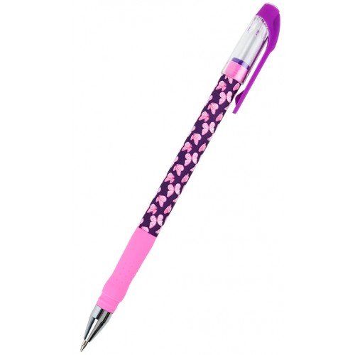 Ручка кульк. Axent AB1049-42-A Butterly синя(24)(288)