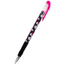 Ручка кульк. Axent AB1049-44-A Floral Black синя(24)(288)