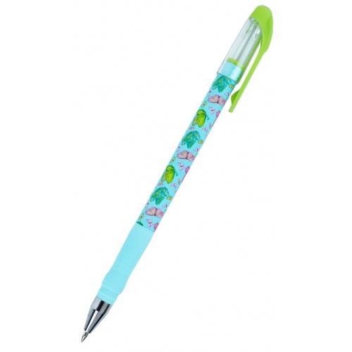 Ручка кульк. Axent AB1049-41-A Summer Butterly синя(24)(288)