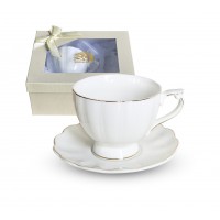 Чашка керам. 240мл "Лауретта" з блюдцем 14см №23190-00/S&T/(8)