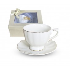 Чашка керам. 240мл "Лауретта" з блюдцем 14см №23190-00/S&T/(8)