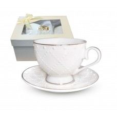Чашка керам. 250мл "Аделіна" з блюдцем 14см №23192-00/S&T/(8)