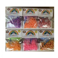 Набір резинок для плетіння браслетів 9940 асорті,гачки,в кульку,10х11х1см(10)(1400)