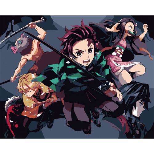 Картини по номерах "Santi" Demon Slayer. Heroes 40х50см №954416