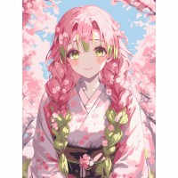 Картини по номерах "Santi" Demon Slayer. Mitsuri Kanroji 30х40см №955042