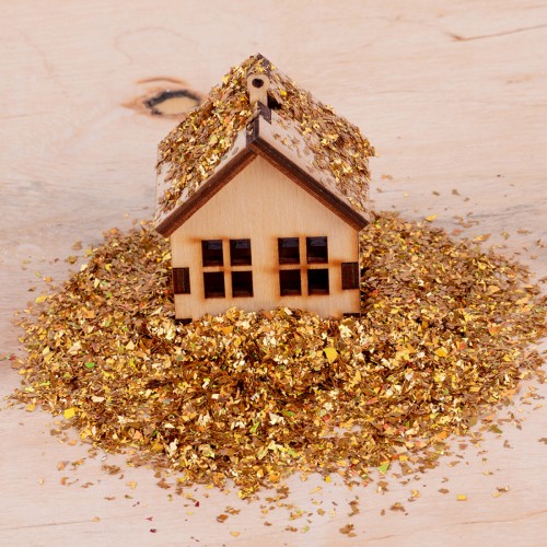 Снег искусственный 80 г золотой 974180 Новогодько