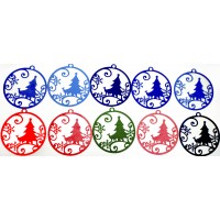 Ялинкова іграшка вирубка паперова 90х97мм