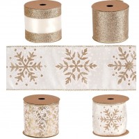 Стрічка декор. біле золото №R33979 2,7х6,3см