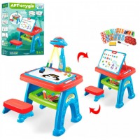 Проектор 2в1 (мольберт),39х30х58см,стілець,букви-англ,цифри,маркери,світло №AK 0005