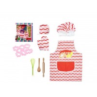 Набір акс. :кухонний набір,скалка,ложка,венчик,прихватки,ковпак,фартух,в кор-ці №168-13