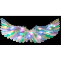 Набір аксесуарів: крила карнавальні,янгол,76х25см,звук,світло,рухливі,на бат-ці №YG0250