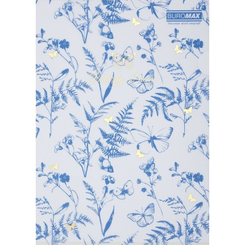 Папка-куточок "Buromax" №BM.3854-14 А4 Arabeski матов. напівпрозор.,блакитна(12)