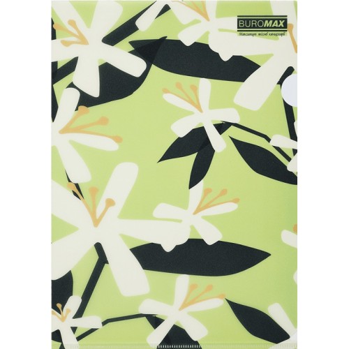 Папка-куточок "Buromax" №BM.3854-15 А4 Arabeski матов. напівпрозор.,салатова(12)