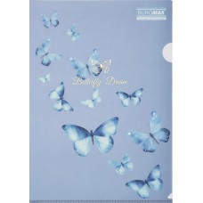 Папка-куточок "Buromax" №BM.3854-45 А4 Arabeski матов. напівпрозор.,синій електрик(12)