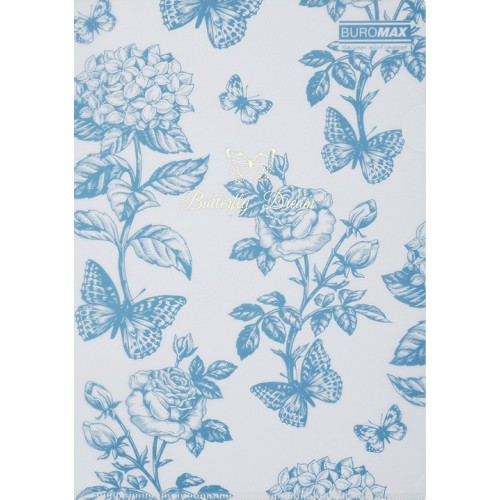 Папка-куточок "Buromax" №BM.3854-95 А4 Arabeski матов. напівпрозор.,синьо-сірий(12)
