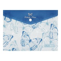 Папка-конверт "Buromax" №BM.3919-02 А5 Arabeski на кнопці,матов. напівпрозор.,синя(12)