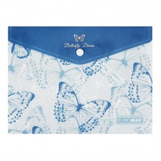 Папка-конверт "Buromax" №BM.3919-02 А5 Arabeski на кнопці,матов. напівпрозор.,синя(12)