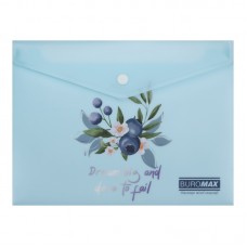 Папка-конверт "Buromax" №BM.3919-52 А5 Arabeski на кнопці,матов. напівпрозор.,чароіт(12)