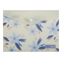 Папка-конверт "Buromax" №BM.3919-53 А5 Arabeski на кнопці,матов. напівпрозор.,маренго(12)