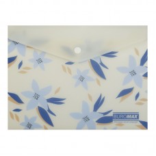 Папка-конверт "Buromax" №BM.3919-53 А5 Arabeski на кнопці,матов. напівпрозор.,маренго(12)