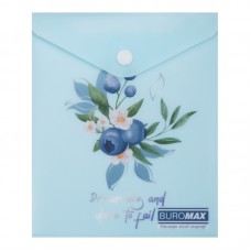 Папка-конверт "Buromax" №BM.3922-52 А6 Arabeski на кнопці,матов. напівпрозор.,чароіт(12)