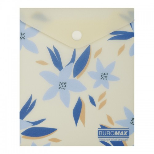 Папка-конверт "Buromax" №BM.3922-53 А6 Arabeski на кнопці,матов. напівпрозор.,маренго(12)