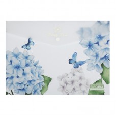 Папка-конверт "Buromax" №BM.3943-00 А4 Arabeski на кнопці,матов. напівпрозор.(12)