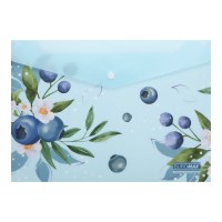 Папка-конверт "Buromax"№BM.3943-17 А4 Arabeski на кнопці,матов.напівпрозор.,морська хвиля