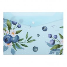 Папка-конверт "Buromax"№BM.3943-17 А4 Arabeski на кнопці,матов.напівпрозор.,морська хвиля