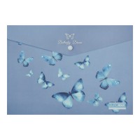 Папка-конверт "Buromax"№BM.3943-45 А4 Arabeski на кнопці,матов.напівпрозор.,синій електрик