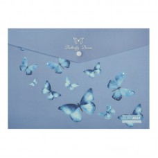 Папка-конверт "Buromax"№BM.3943-45 А4 Arabeski на кнопці,матов.напівпрозор.,синій електрик