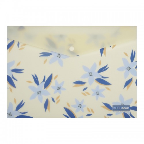 Папка-конверт "Buromax" №BM.3943-53 А4 Arabeski на кнопці,матов. напівпрозор.,маренго