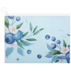 Папка-конверт"Buromax"№BM.3948-17А4 Arabeski на zip-блискавці,матов.напівпрозор.,мор.хвиля