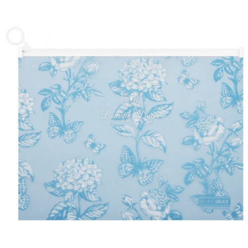 Папка-конверт"Buromax"№BM.3948-95 А4 Arabeski на zip-блиск.,матов.напівпрозор.,синьо-сіра