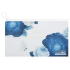 Папка-конверт"Buromax"№BM.3949-03 DL Arabeski на zip-блиск.,матов. напівпрозор.,темно-синя