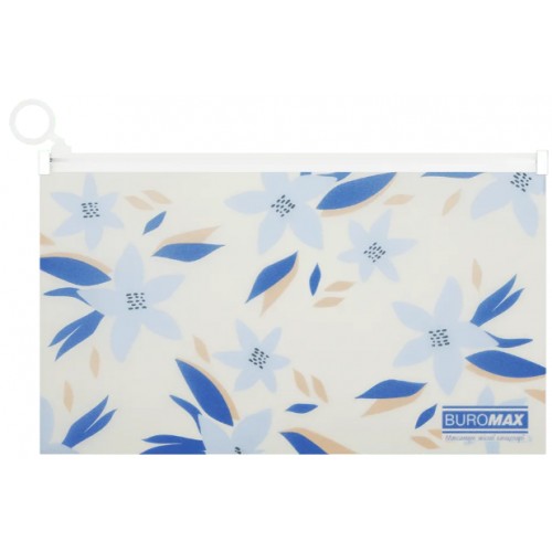 Папка-конверт"Buromax"№BM.3949-53 DL Arabeski на zip-блискавці,матов. напівпрозор.,маренго