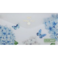 Папка-конверт "Buromax" №BM.3952-00 DL Arabeski на кнопці,матов. напівпрозор.