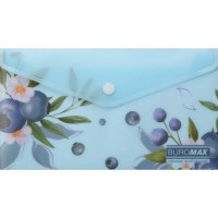 Папка-конверт "Buromax" №BM.3952-17 DL Arabeski на кнопці,матов.напівпрозор.,морська хвиля