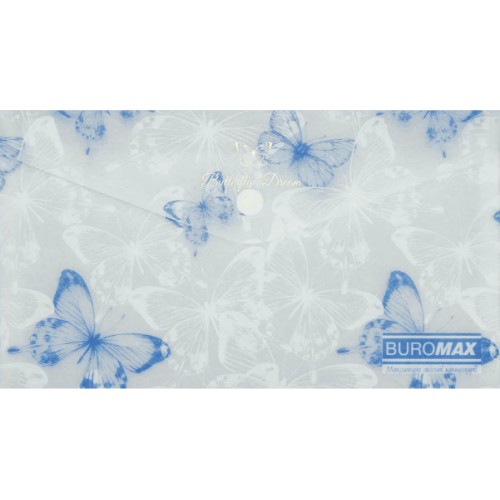 Папка-конверт"Buromax"№BM.3952-31 DL Arabeski на кнопці,матов.напівпрозор.,білий перламутр