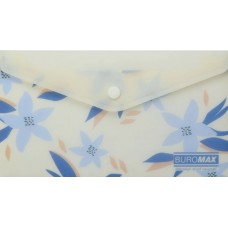 Папка-конверт "Buromax" №BM.3952-53 DL Arabeski на кнопці,матов. напівпрозор.,маренго