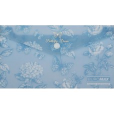 Папка-конверт "Buromax" №BM.3952-95 DL Arabeski на кнопці,матов. напівпрозор.,синьо-сіра