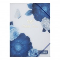 Папка "Buromax" №BM.3907-03 Arabeski А5 на рез. матова,непрозора,темно-синя(12)