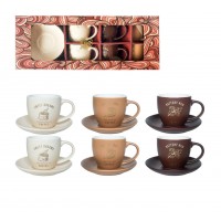 Сервіз кавовий керам. 12предм. (6чаш. 100мл+6бл.) "Кав'ярня" №15303/S&T/(6)
