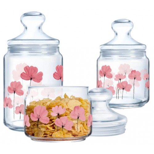 Набір банок для сип. продуктів скло Luminarc. Club Flerish 0,5х0,75х1л X1081/2793(5)