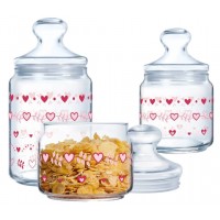 Набір банок для сип. продуктів скло Luminarc. Club Love Basket0,5х0,75х1л X1078/2762(5)