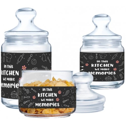 Набір банок для сип. продуктів скло Luminarc. Club KITCHEN MEMORIES 0,5х0,75х1л X1073