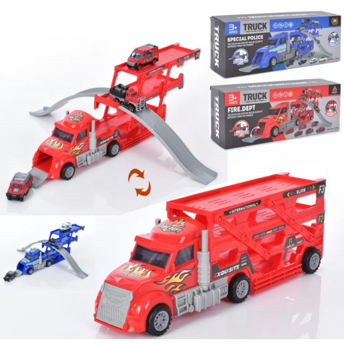 Трейлер 31см,машинки мет. 7см, 3шт,в кор-ці,34х13х8,5см,2види №866-103-104A(18)