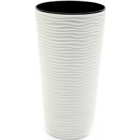 Горщик квітковий пласт. "Ф'южн" d16х30см 2л біла троянда,високий №5153/Алеана/(12)