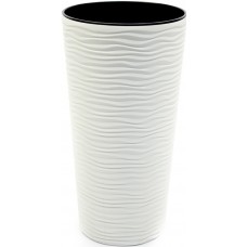 Горщик квітковий пласт. "Ф'южн" d16х30см 2л біла троянда,високий №5153/Алеана/(12)